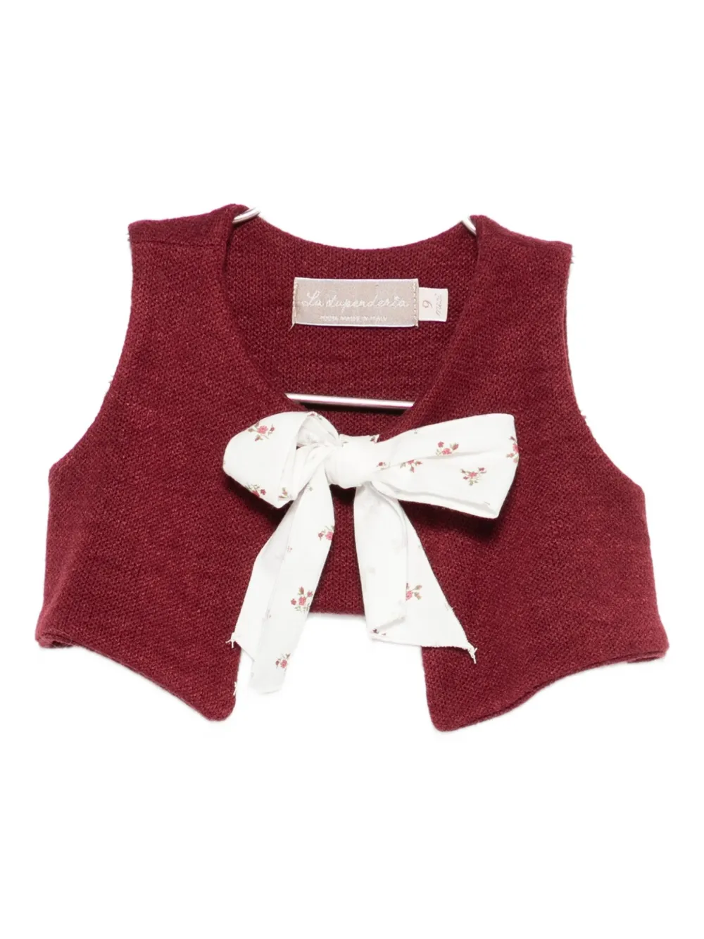 La Stupenderia bow-detailing vest - Rosso
