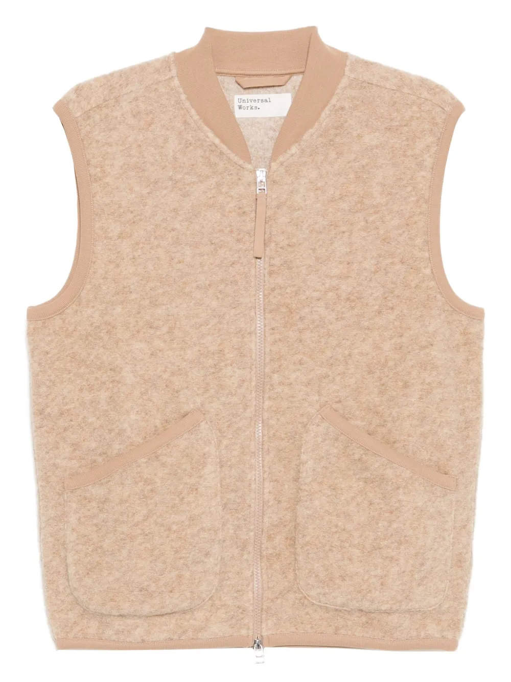 Universal Works zipped gilet | Neutrals | Image 1