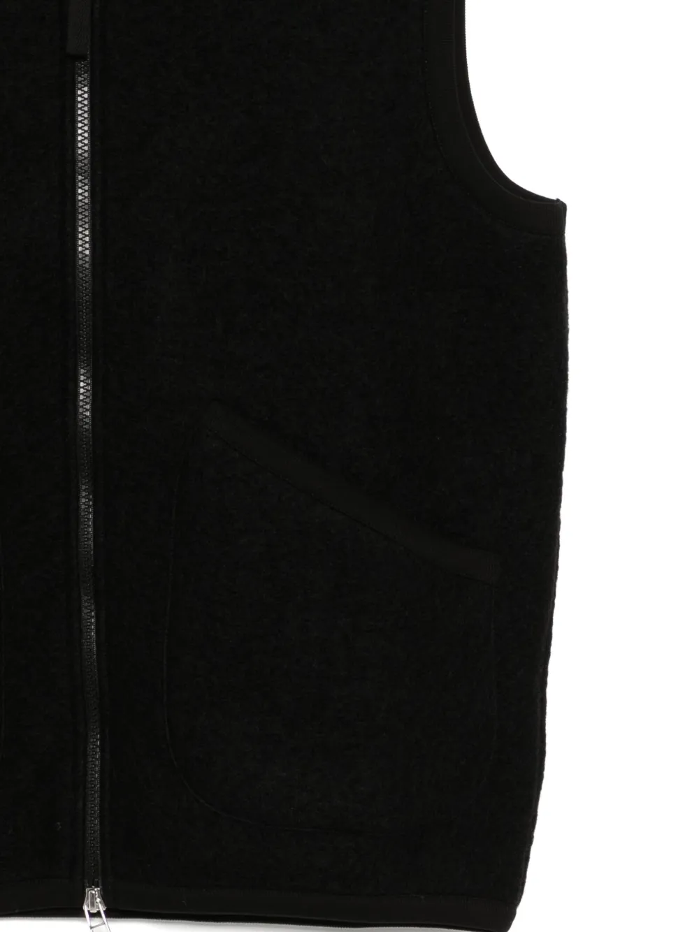 Universal Works Gilet met rits Zwart