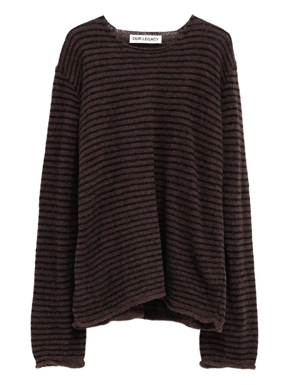 Our Legacy Rigid Striped-pattern Sweater In Brown