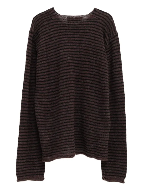OUR LEGACY 21AW ストライプニットセーター OUR LEGACY Rigid ストライプ セーター | ブラウン | FARFETCH JP