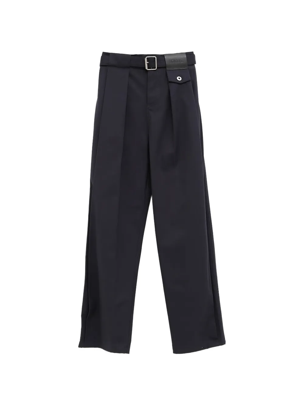 LOEWE belted trousers - Blu