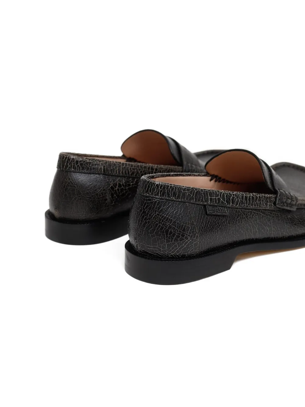 LOEWE textured penny loafers Zwart