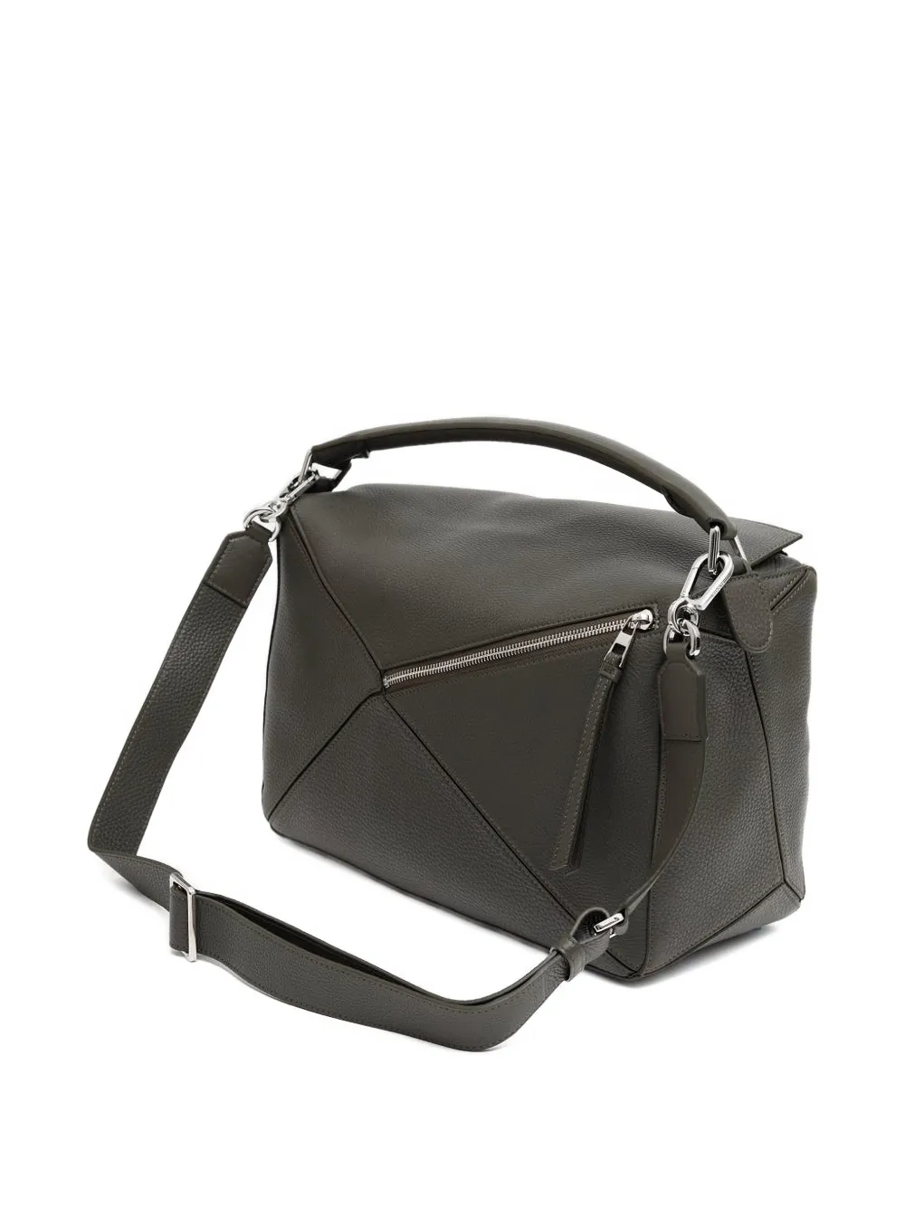 LOEWE large Puzzle leather shoulder bag Grijs