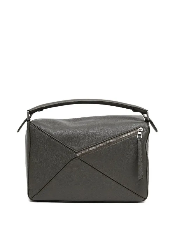 LOEWE Large Puzzle Leather Shoulder Bag | Grey | FARFETCH JO