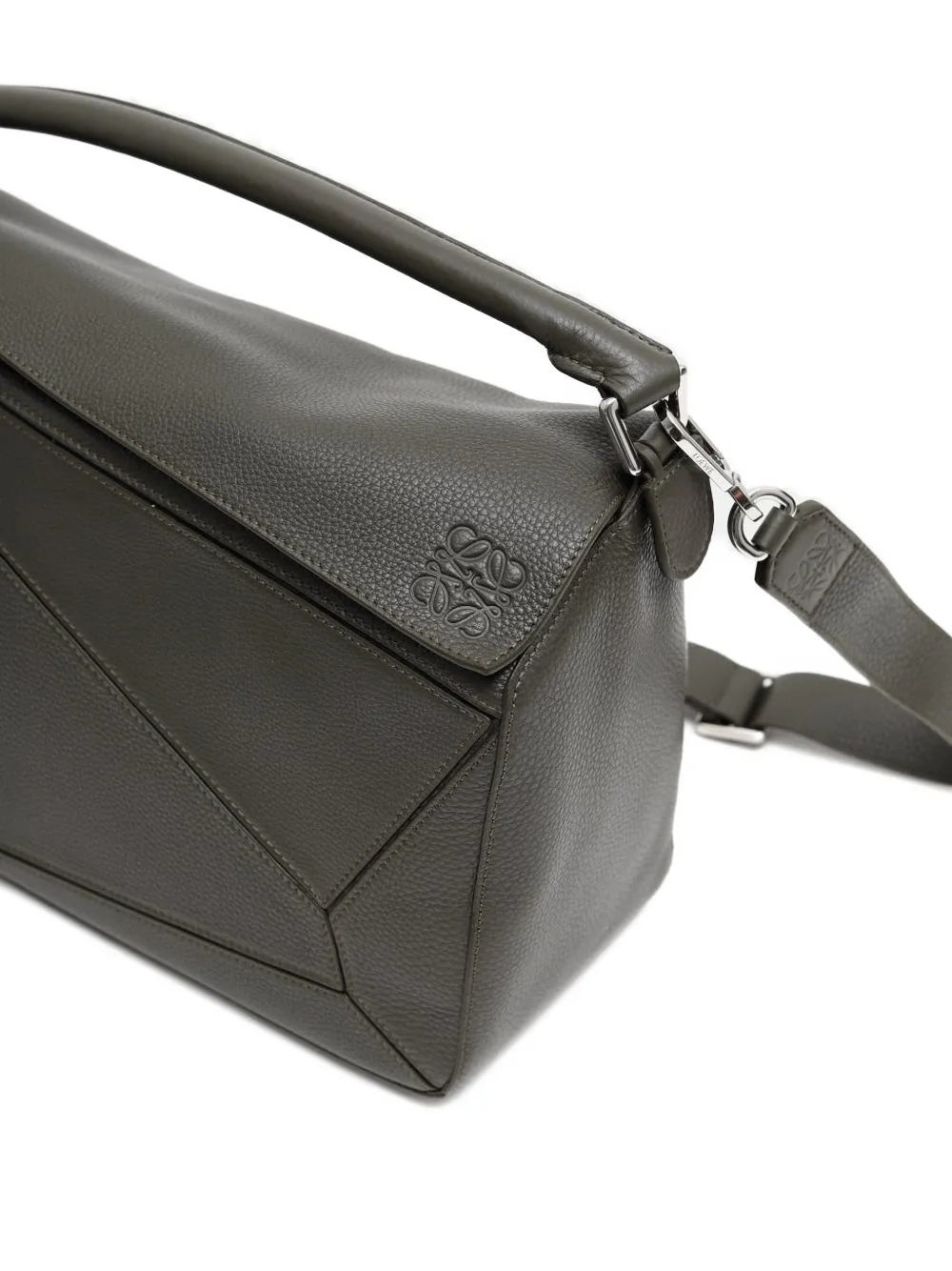 LOEWE large Puzzle leather shoulder bag Grijs