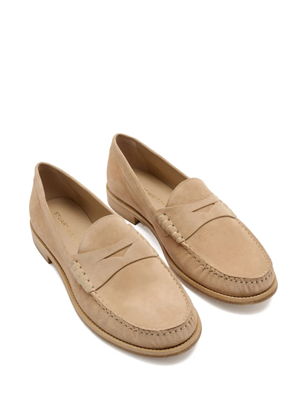 Stuart Weitzman Suede Loafers In Brown
