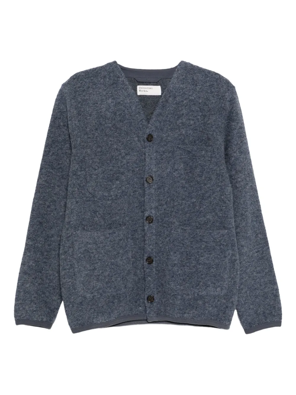 Universal Works V-neck cardigan | Blue | Image 1
