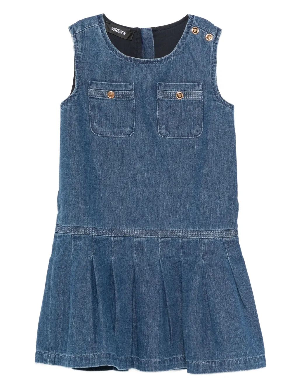 Versace Kids denim dress - Blu