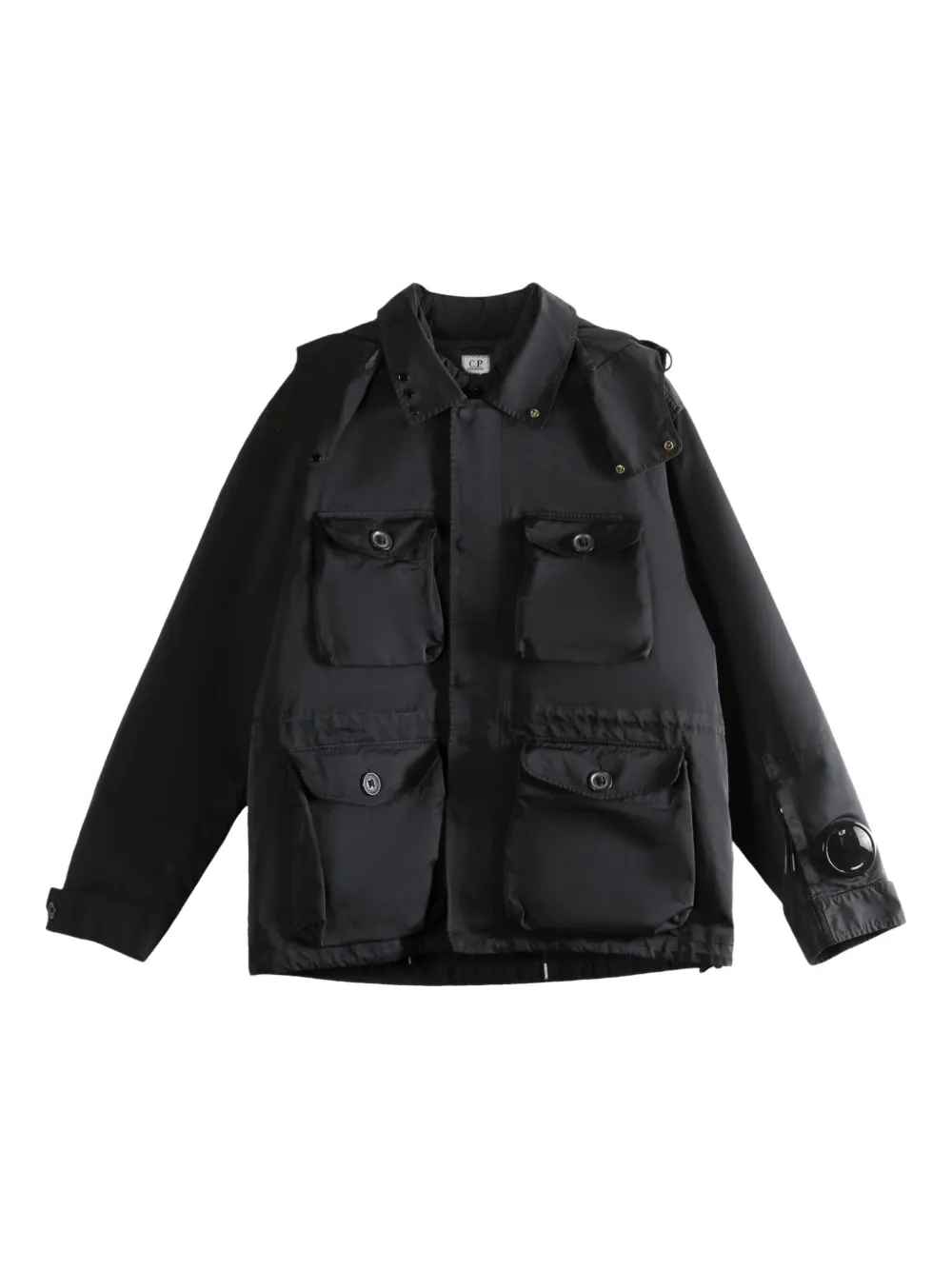 C.P. Company hooded multi-pocket jacket | Black | Image 1