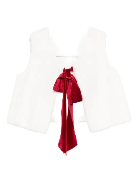 La Stupenderia bow-detail vest