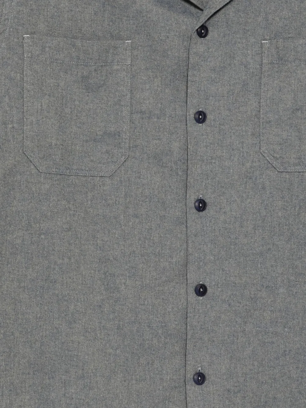 Universal Works Flanellen overhemd Blauw