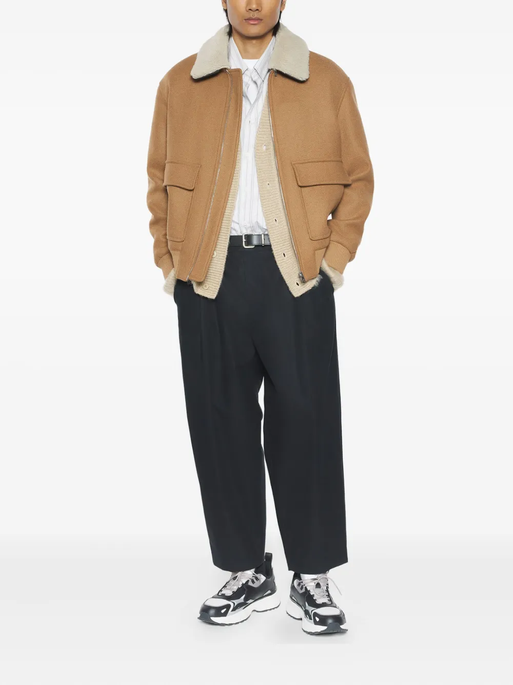 Maison Kitsuné veste à col en peau lainée | Vestes bomber | Image 2