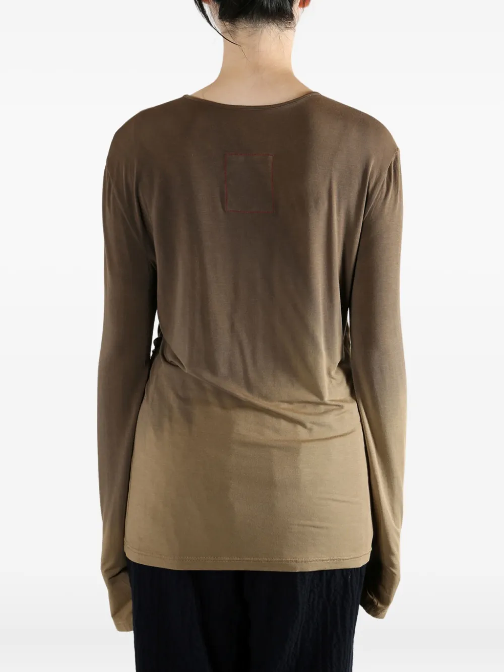 Uma Wang Twisted Blouse In Brown
