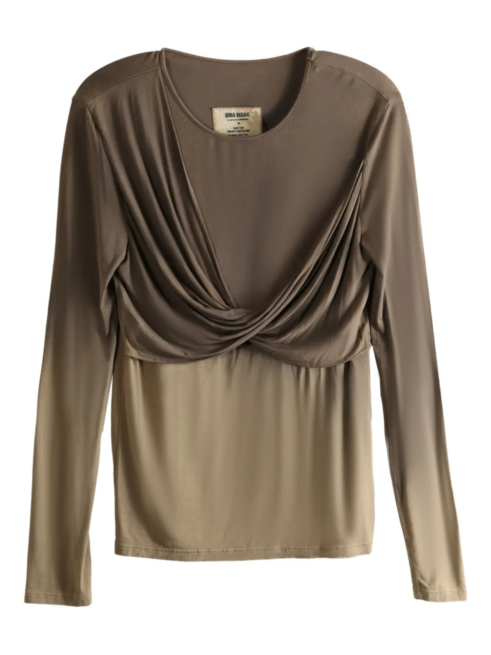 Uma Wang Twisted Blouse In Brown