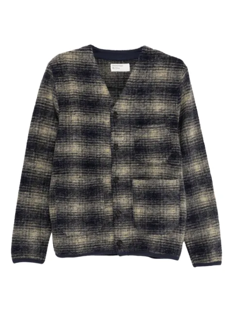 Universal Works cardigan en tartan