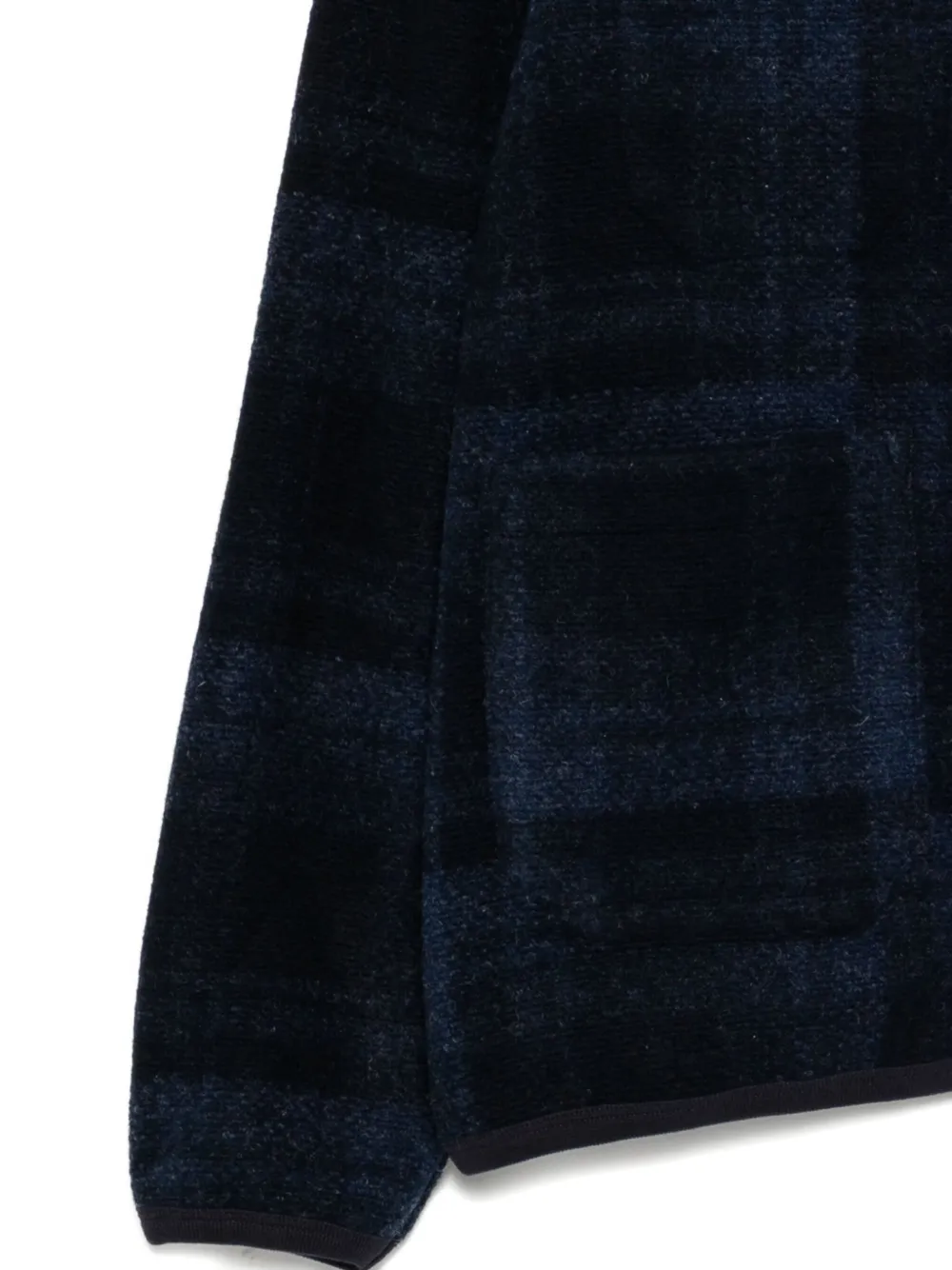  Universal Works Checked Cardigan - Blue 
