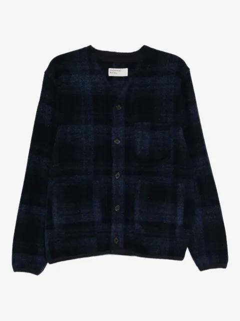 Universal Works checked cardigan