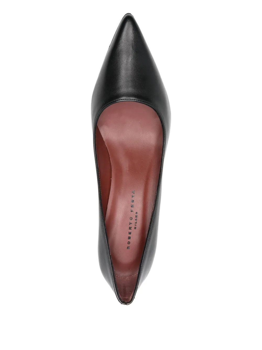 Roberto Festa Pointed-toe Leather Pumps In Black