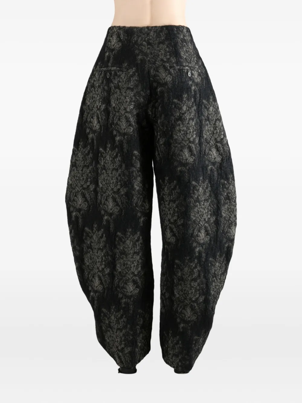 Uma Wang Broek met abstract patroon Zwart