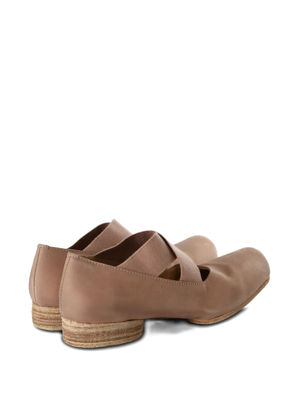 Uma Wang Ballerina's met gekruiste bandjes Beige