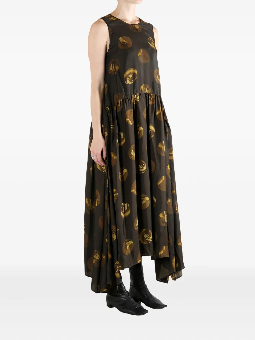 Uma Wang Avery jurk Bruin