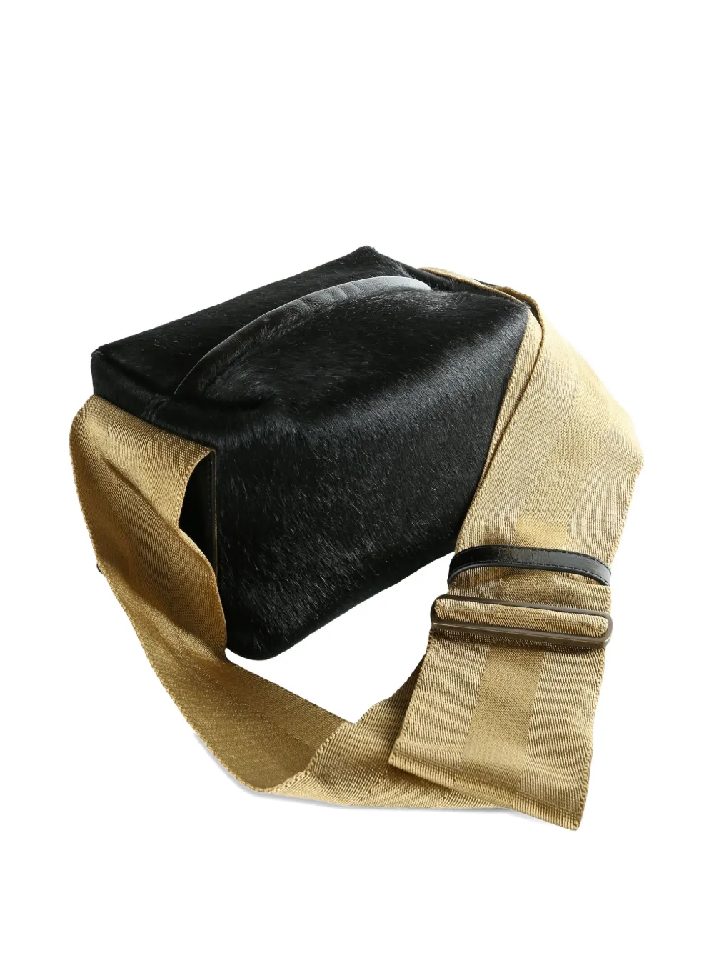 Uma Wang Small Leather Shoulder Bag In Black