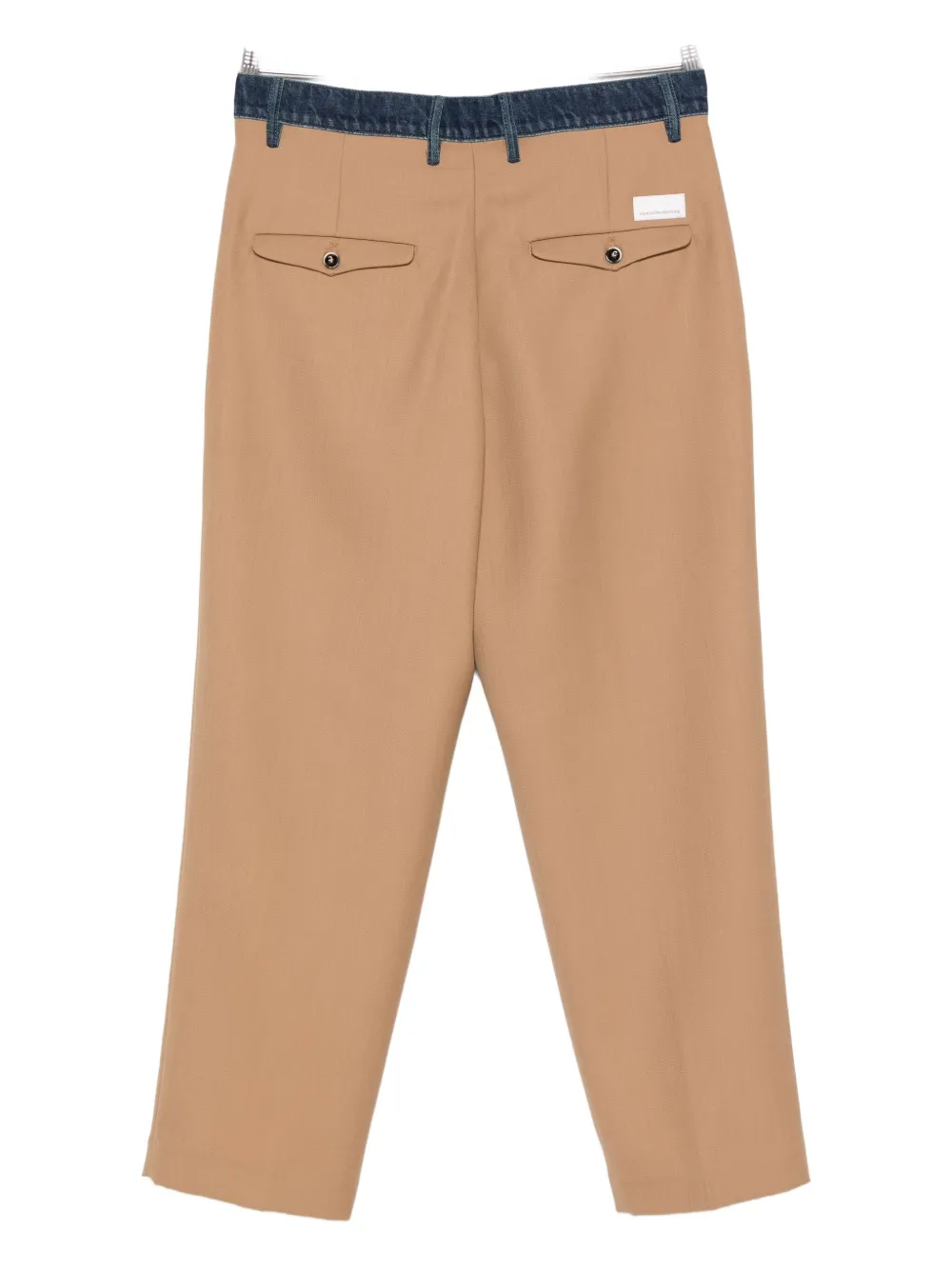 Nine In The Morning denim-panel trousers - Bruin