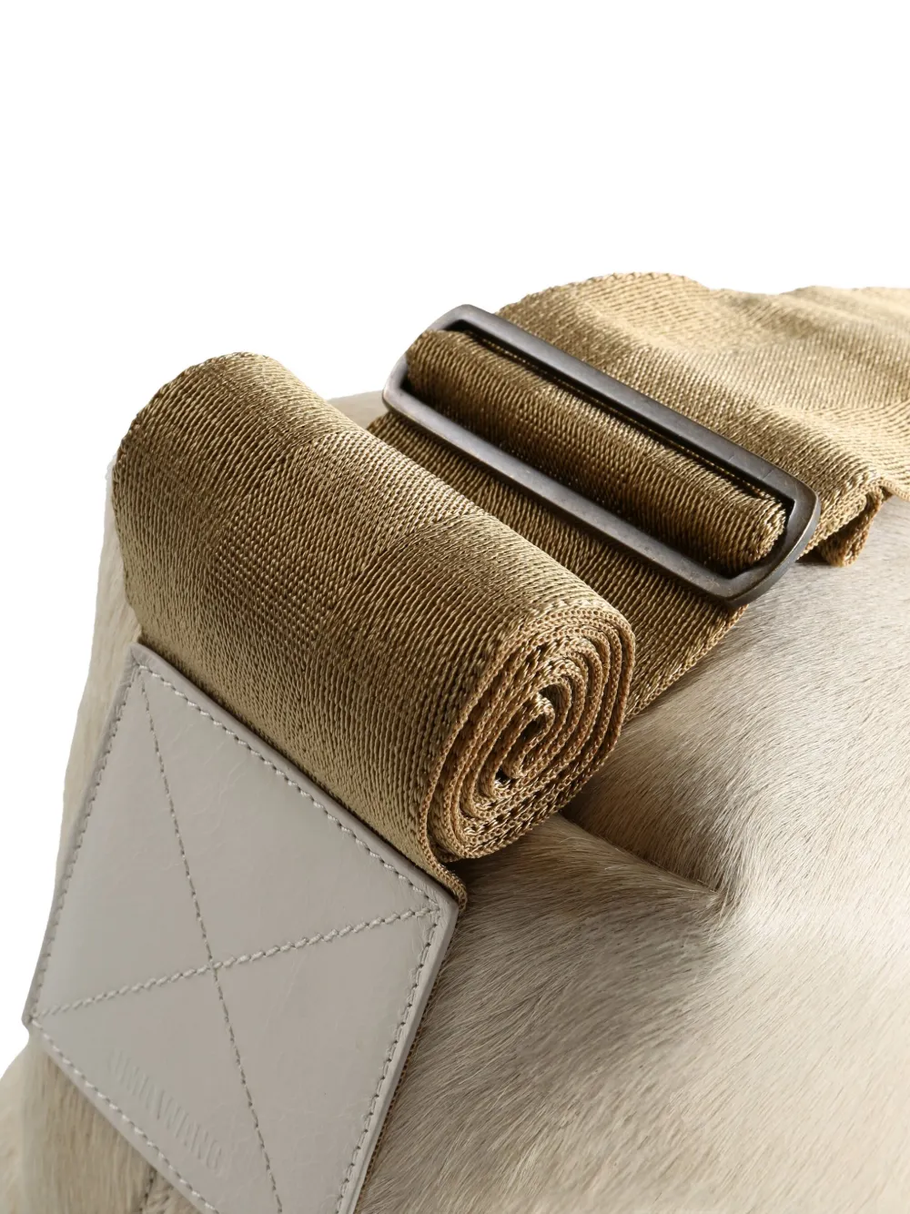 Uma Wang Leren schoudertas Beige