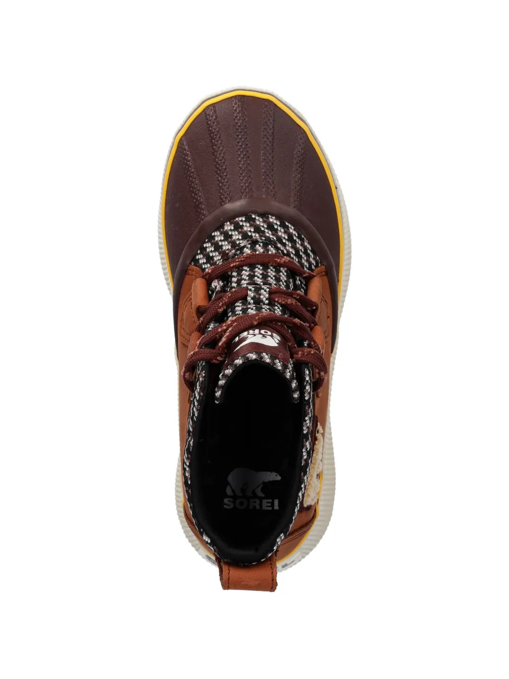 SOREL Out N About™ laarzen met pied-de-poule patroon Bruin