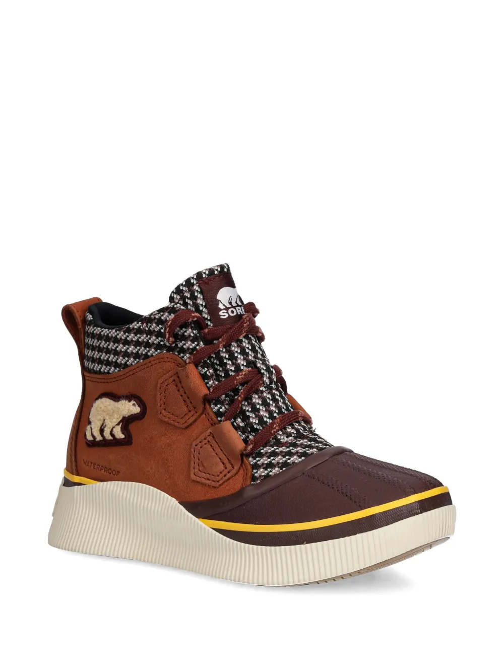 SOREL Out N About™ laarzen met pied-de-poule patroon Bruin