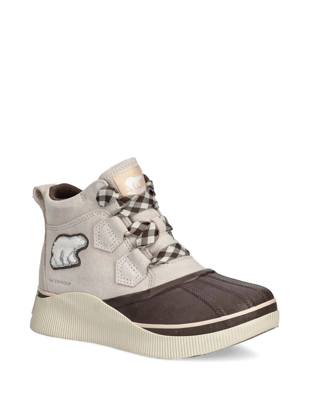 SOREL Out N About™ enkellaarzen met logo-applicatie Beige