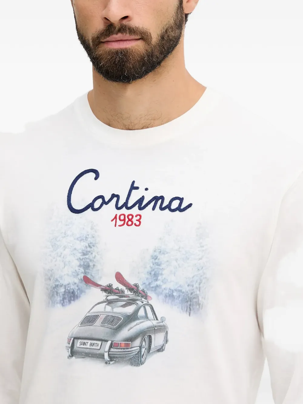 MC2 Saint Barth long-sleeves graphic T-shirt Wit