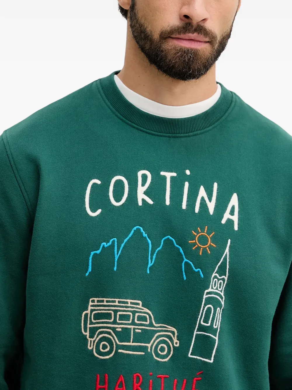 MC2 Saint Barth x Peanuts sweater met borduurwerk Groen