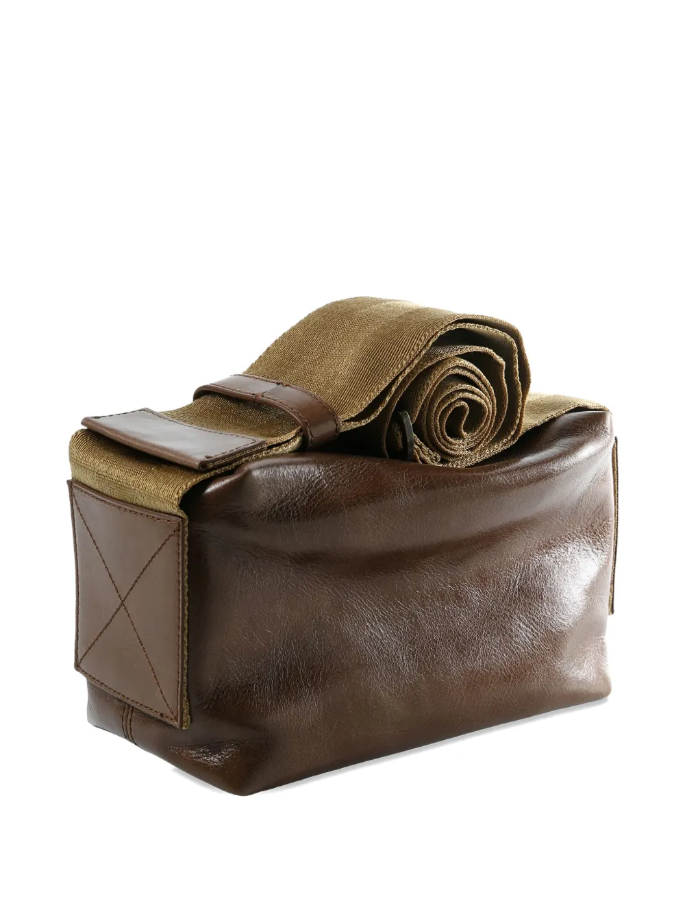 Uma Wang Small Leather Shoulder Bag In Brown