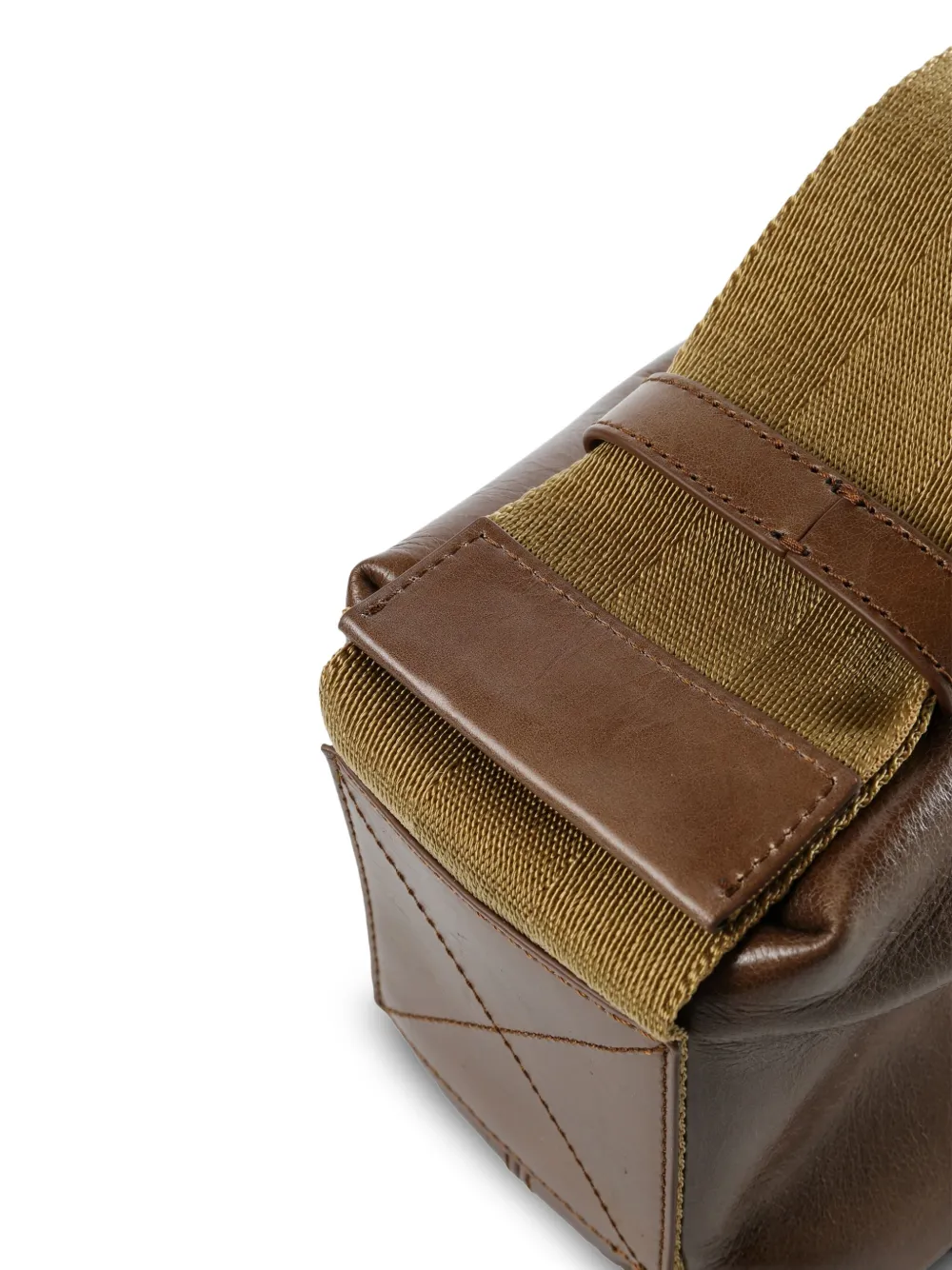 Uma Wang Leren schoudertas Bruin