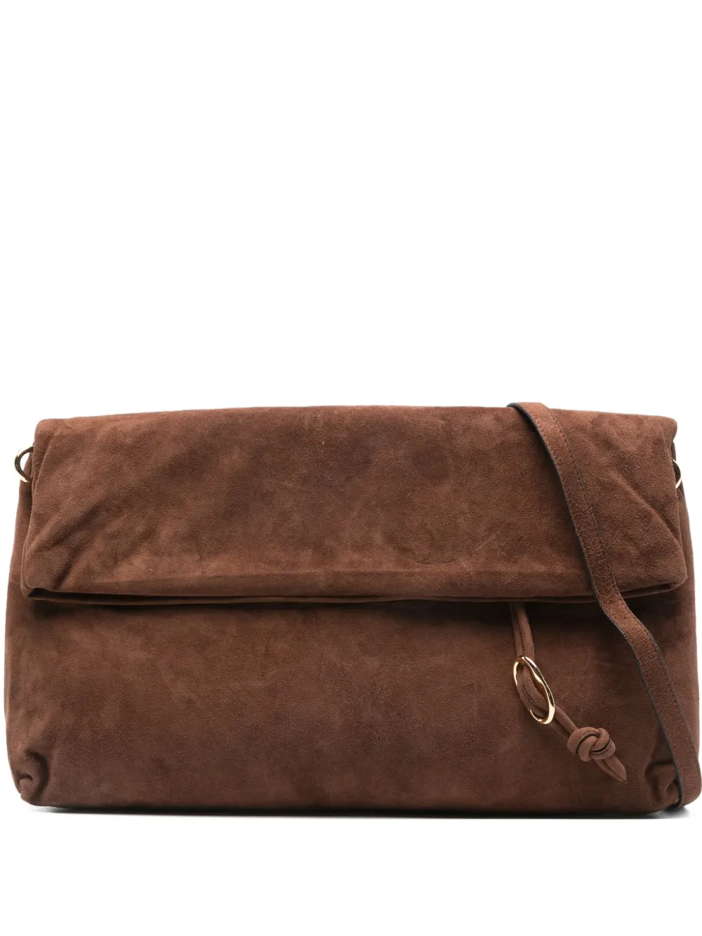 Tela knot detail shoulder bag - Marrone