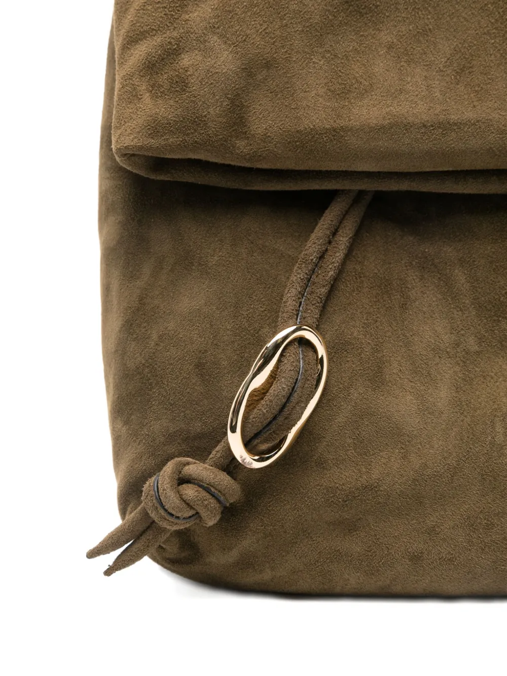 Tela Flap Ring Crossbody Bag In Green