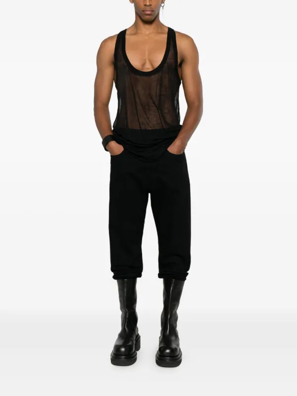 【希少】rick owens archive no sleeve tank Rick Owens round-neck Tank Top | Black | FARFETCH SG