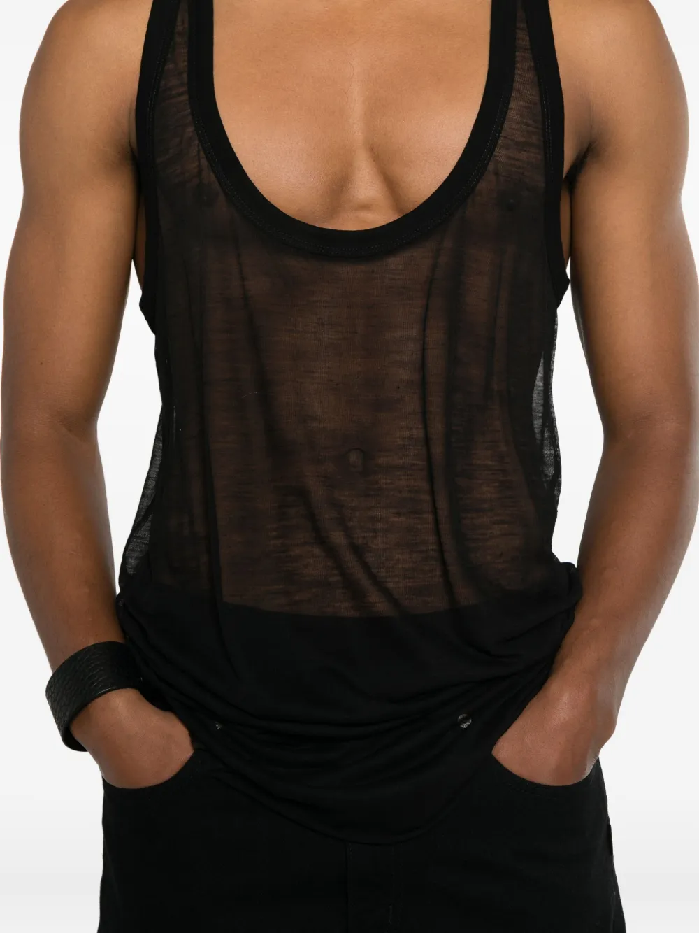 Rick Owens Tanktop met ronde hals Zwart