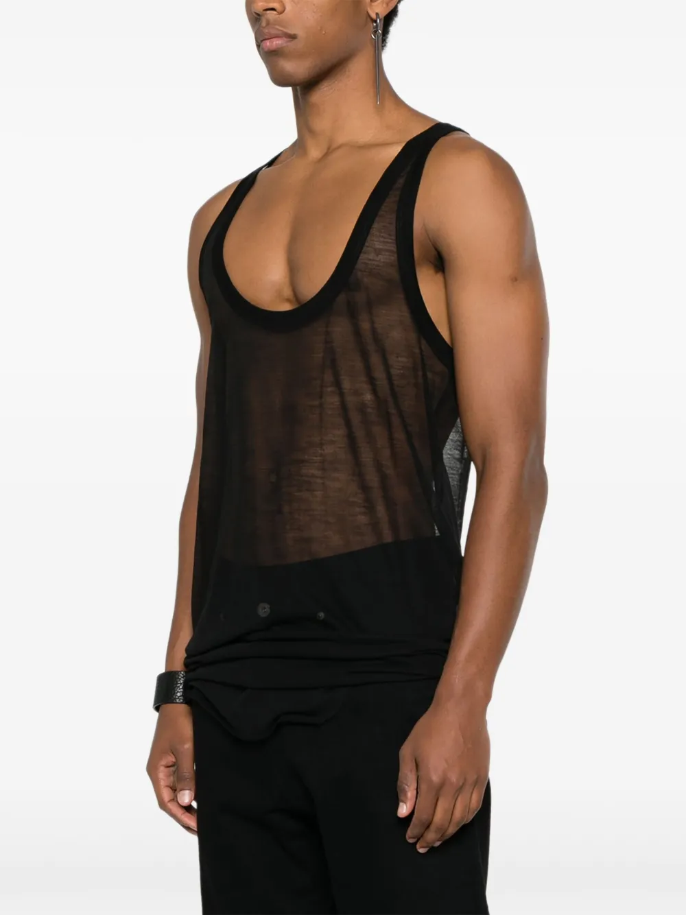 Rick Owens Tanktop met ronde hals Zwart