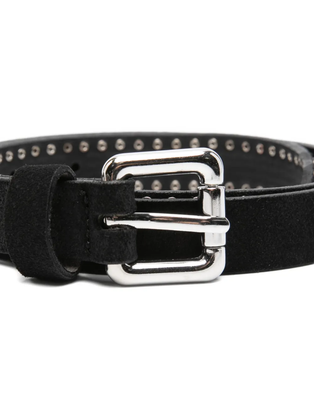  Tela Studded Buckle Belt - Black 