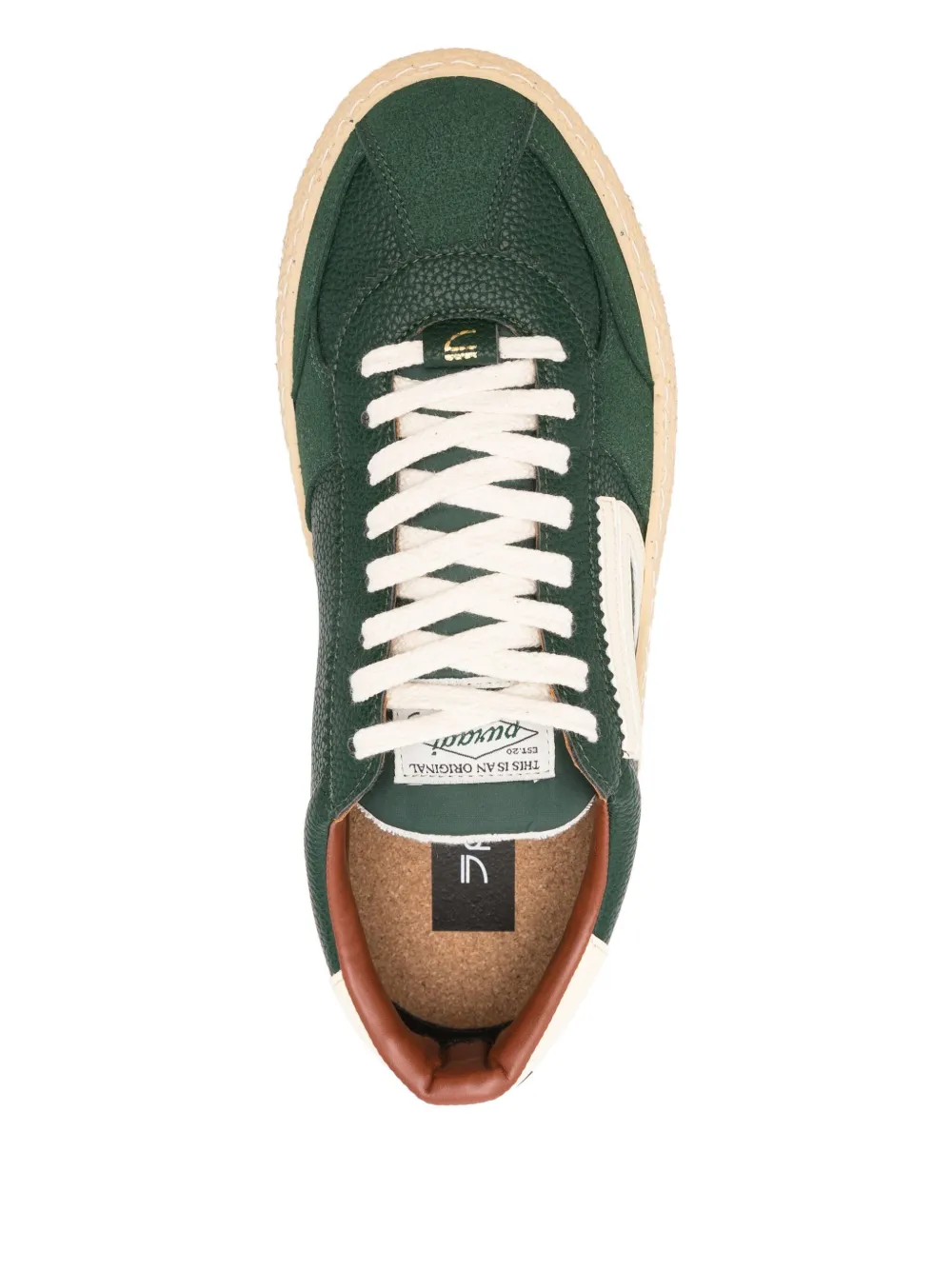Puraai Tweekleurige sneakers Groen