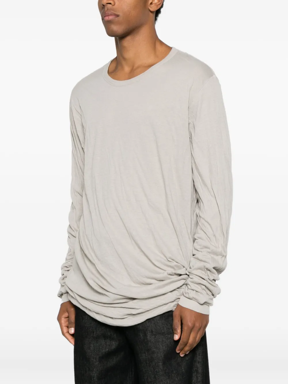 Rick Owens Jumbo T-shirt met lange mouwen Beige