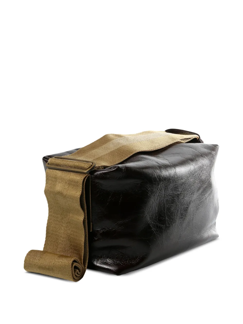 Uma Wang Leren schoudertas Zwart