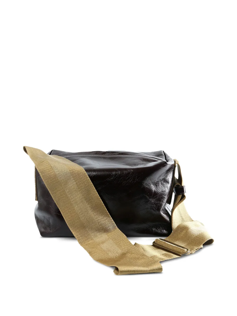 Uma Wang medium leather shoulder bag - Zwart