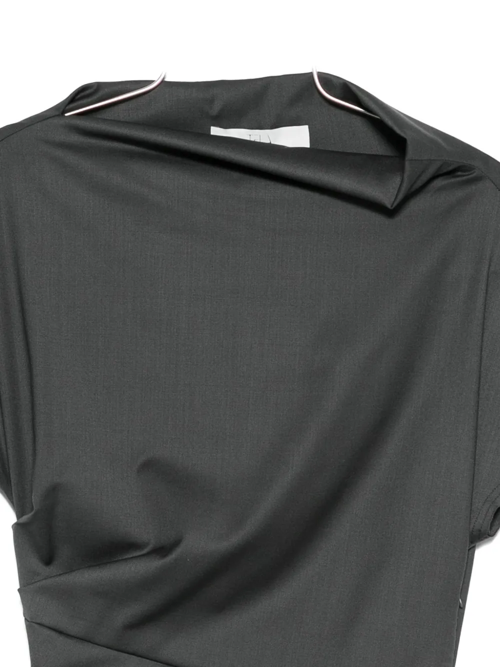Tela Ruched-detail Midi Dress In Gray