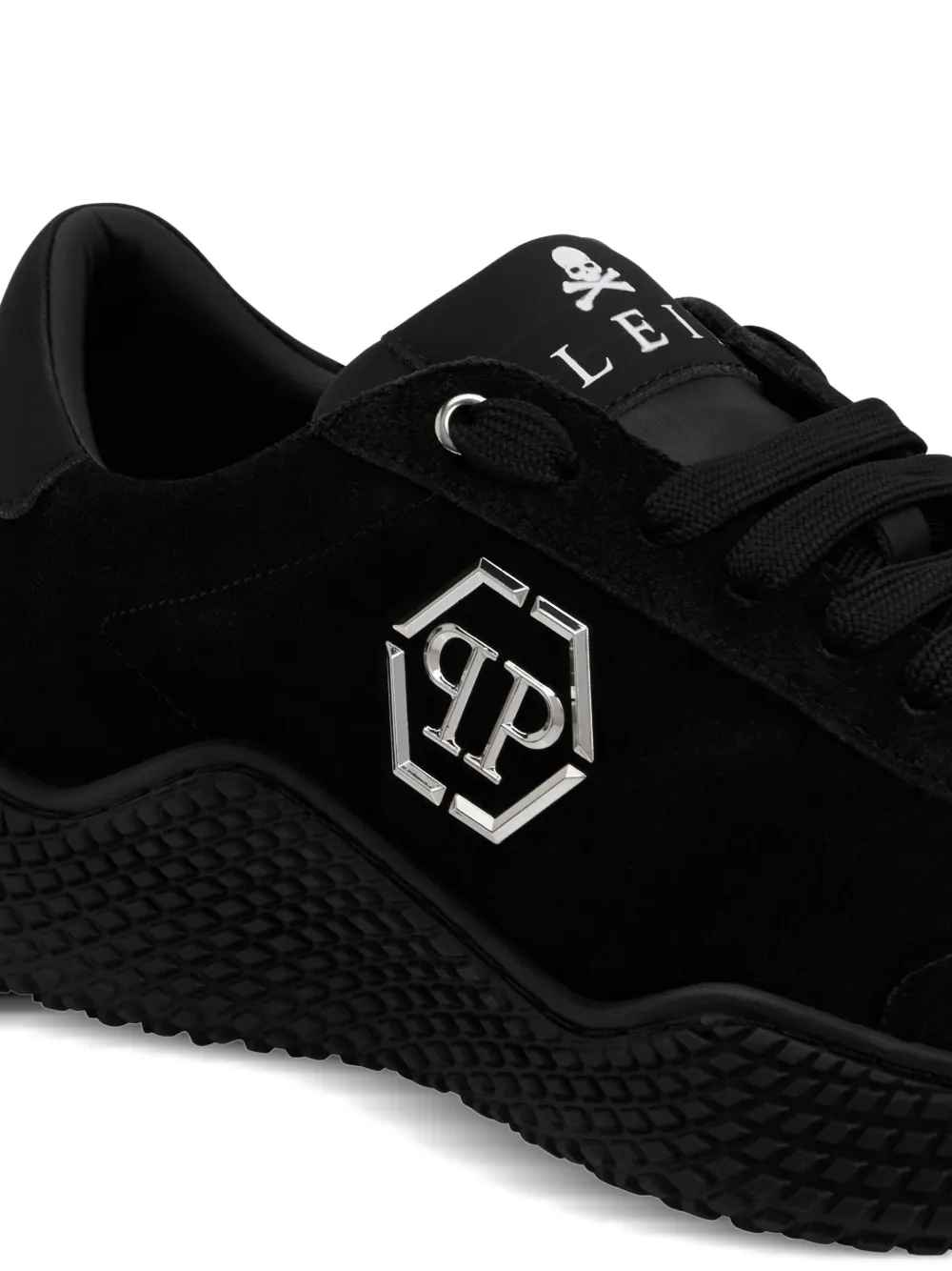 Philipp Plein Suede Hexagon Runner Trainers In Black