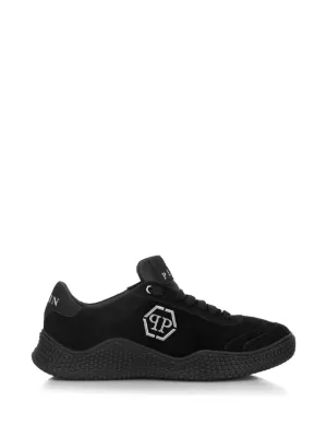 Philipp Plein logo-plaque lace-up Sneakers | Black | FARFETCH
