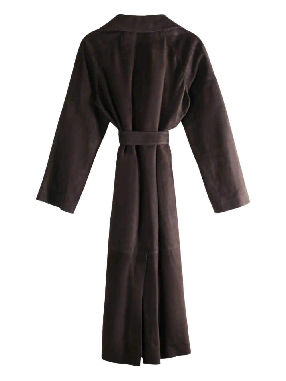 The Row suede coat - Bruin